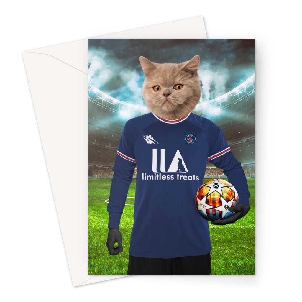 Pawris Saint Germain Football Club: Custom Pet Greeting Card - Paw & Glory - Dog Portraits - Pet Portraits