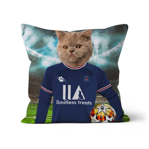 Pawris Saint Germain Football Club: Custom Pet Pillow - Paw & Glory - Dog Portraits - Pet Portraits