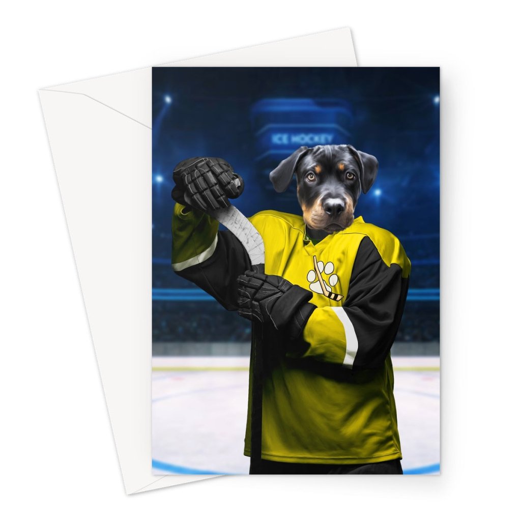 Pawsburgh Penguins: Custom Pet Greeting Card - Paw & Glory - Dog Portraits - Pet Portraits