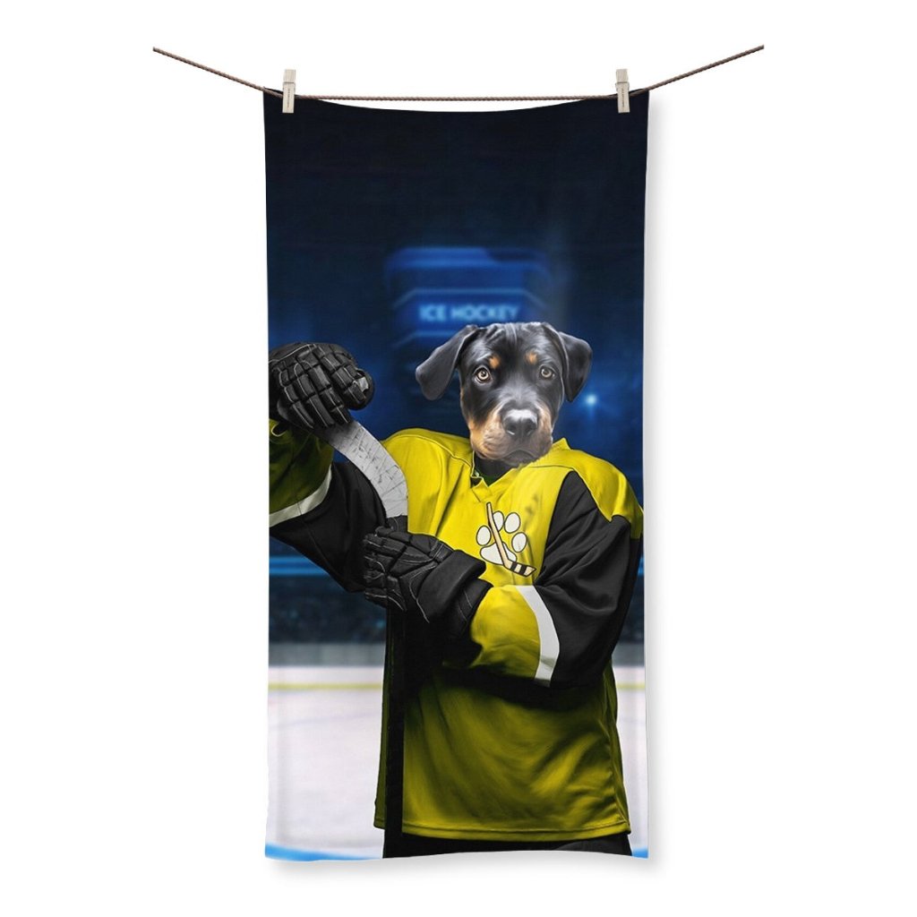 Pawsburgh Penguins: Custom Pet Towel - Paw & Glory - Dog Portraits - Pet Portraits