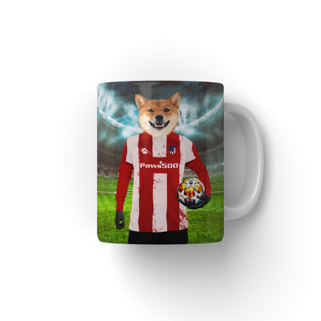 Pawtheletico Madrid Football Club: Custom Coffee Mug - Paw & Glory - Dog Portraits - Pet Portraits