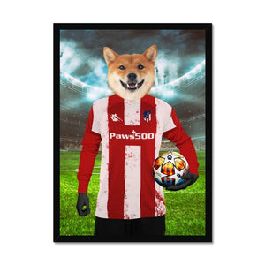 Pawtheletico Madrid Football Club: Custom Pet Portrait - Paw & Glory - Dog Portraits - Pet Portraits