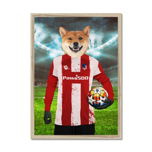 Pawtheletico Madrid Football Club: Custom Pet Portrait - Paw & Glory - Dog Portraits - Pet Portraits