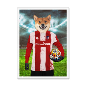 Pawtheletico Madrid Football Club: Custom Pet Portrait - Paw & Glory - Dog Portraits - Pet Portraits