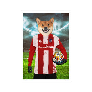 Pawtheletico Madrid Football Club: Custom Pet Portrait - Paw & Glory - Dog Portraits - Pet Portraits