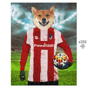 Pawtheletico Madrid Football Club: Custom Pet Puzzle - Paw & Glory - Dog Portraits - Pet Portraits