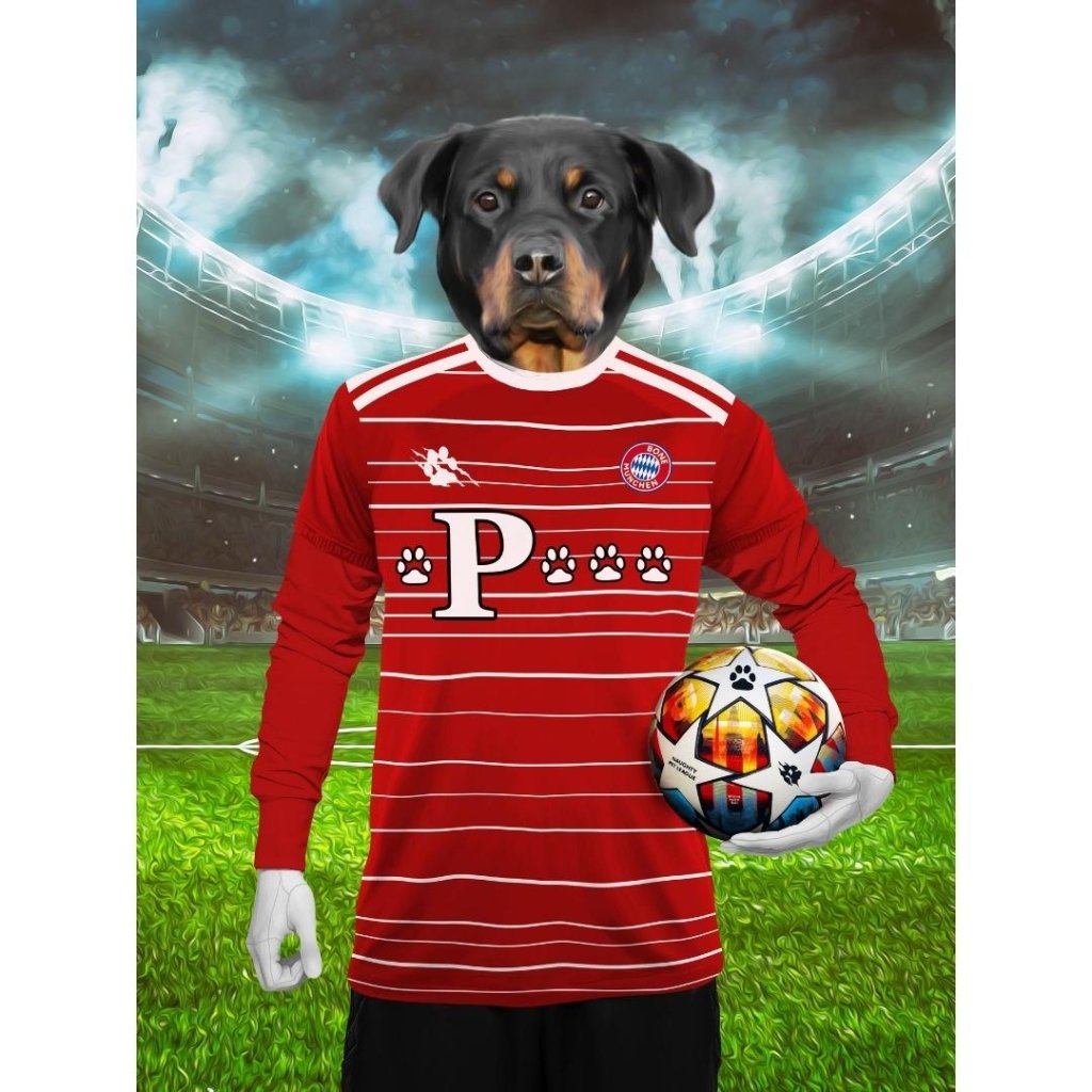 Pawyern Munich Football Club : Custom Digital Download Pet Portrait - Paw & Glory - Dog Portraits - Pet Portraits