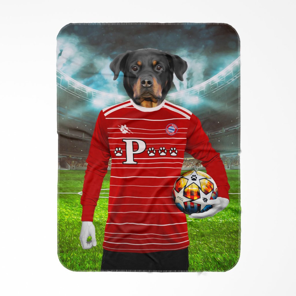 Pawyern Munich Football Club : Custom Pet Blanket - Paw & Glory - Dog Portraits - Pet Portraits