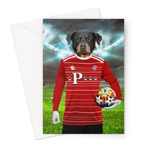 Pawyern Munich Football Club: Custom Pet Greeting Card - Paw & Glory - Dog Portraits - Pet Portraits