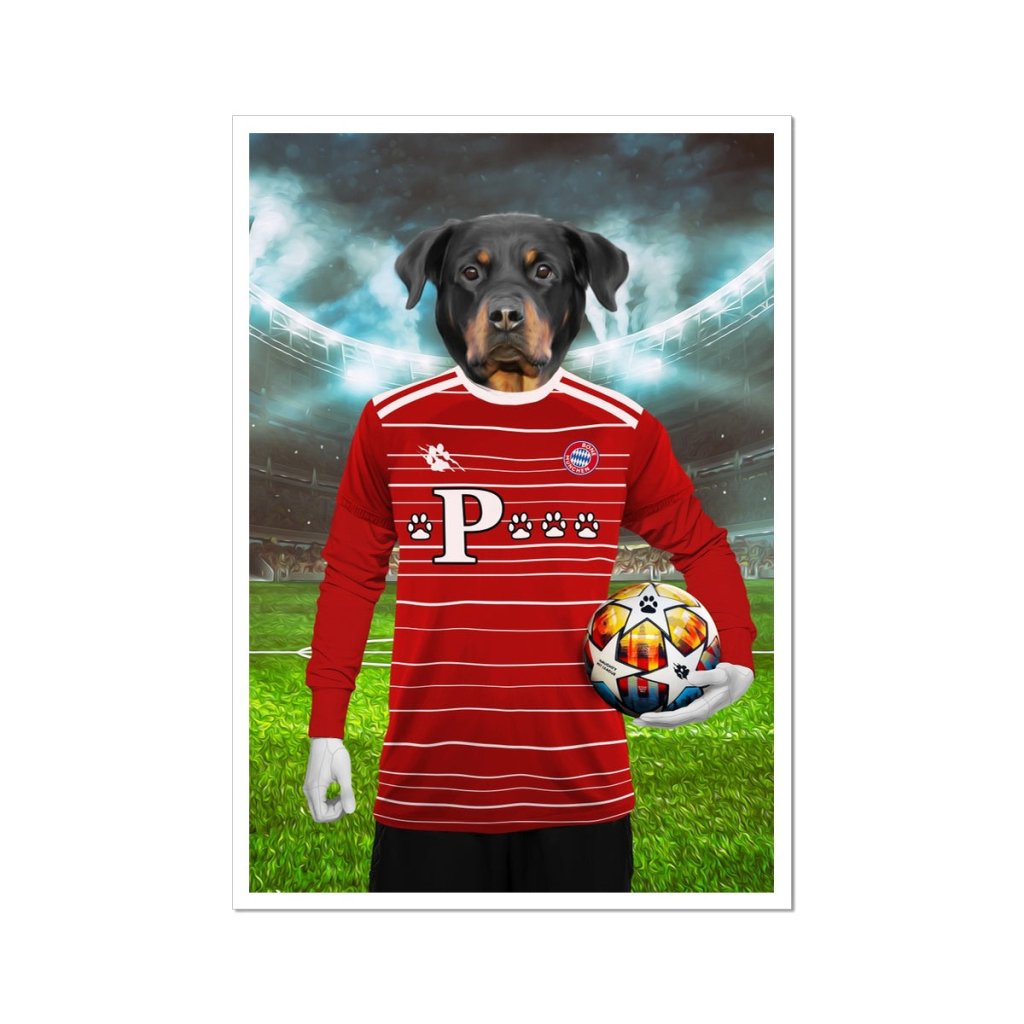 Pawyern Munich Football Club: Custom Pet Portrait - Paw & Glory - Dog Portraits - Pet Portraits