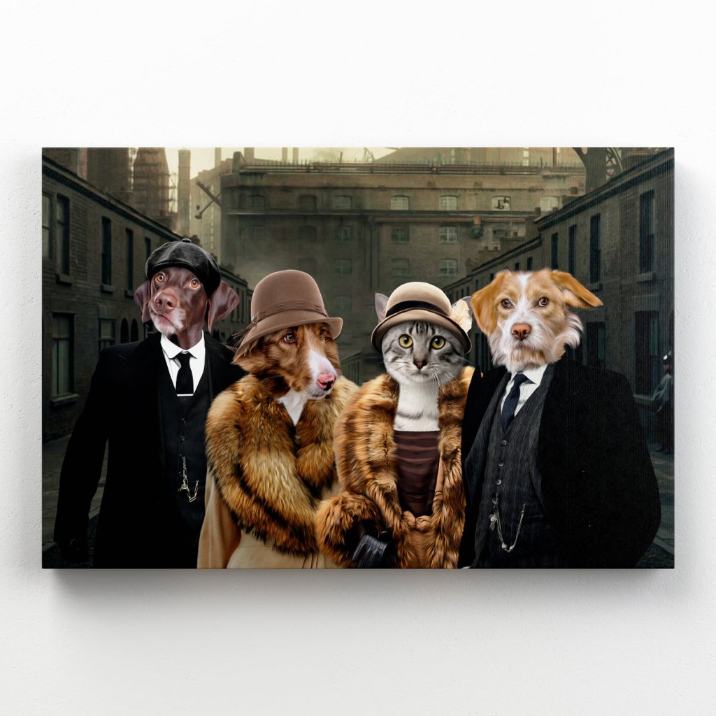 Peaky Blinders 4: Custom Pet Canvas - Paw & Glory - Dog Portraits - Pet Portraits