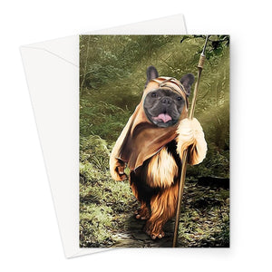 Pet E - Wok: Custom Pet Greeting Card - Paw & Glory - Dog Portraits - Pet Portraits