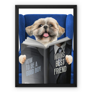 Pet Reading A Book: Custom Pet Canvas - Paw & Glory - Dog Portraits - Pet Portraits