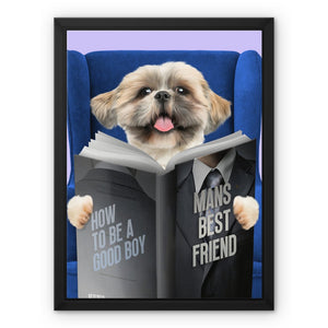 Pet Reading A Book: Custom Pet Canvas - Paw & Glory - Dog Portraits - Pet Portraits