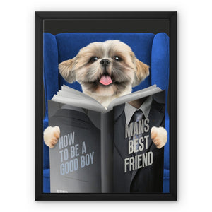 Pet Reading A Book: Custom Pet Canvas - Paw & Glory - Dog Portraits - Pet Portraits