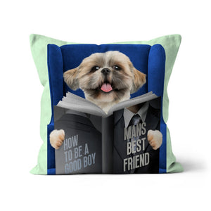 Pet Reading A Book: Custom Pet Pillow - Paw & Glory - Dog Portraits - Pet Portraits