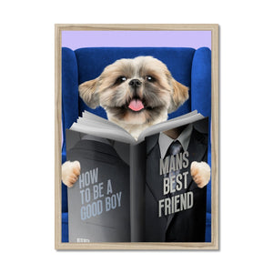 Pet Reading A Book: Custom Pet Portrait - Paw & Glory - Dog Portraits - Pet Portraits