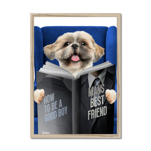 Pet Reading A Book: Custom Pet Portrait - Paw & Glory - Dog Portraits - Pet Portraits