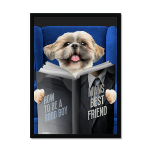 Pet Reading A Book: Custom Pet Portrait - Paw & Glory - Dog Portraits - Pet Portraits