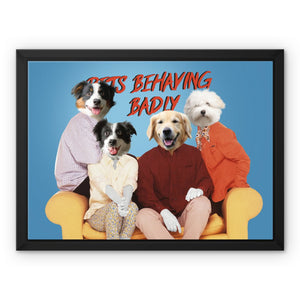 Pets Behaving Badly: Custom Pet Canvas - Paw & Glory - Dog Portraits - Pet Portraits