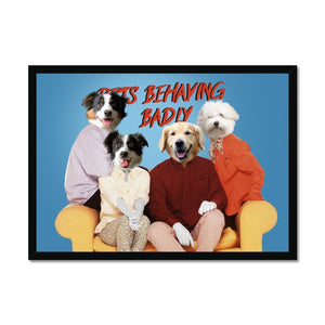 Pets Behaving Badly: Custom Pet Portrait - Paw & Glory - Dog Portraits - Pet Portraits