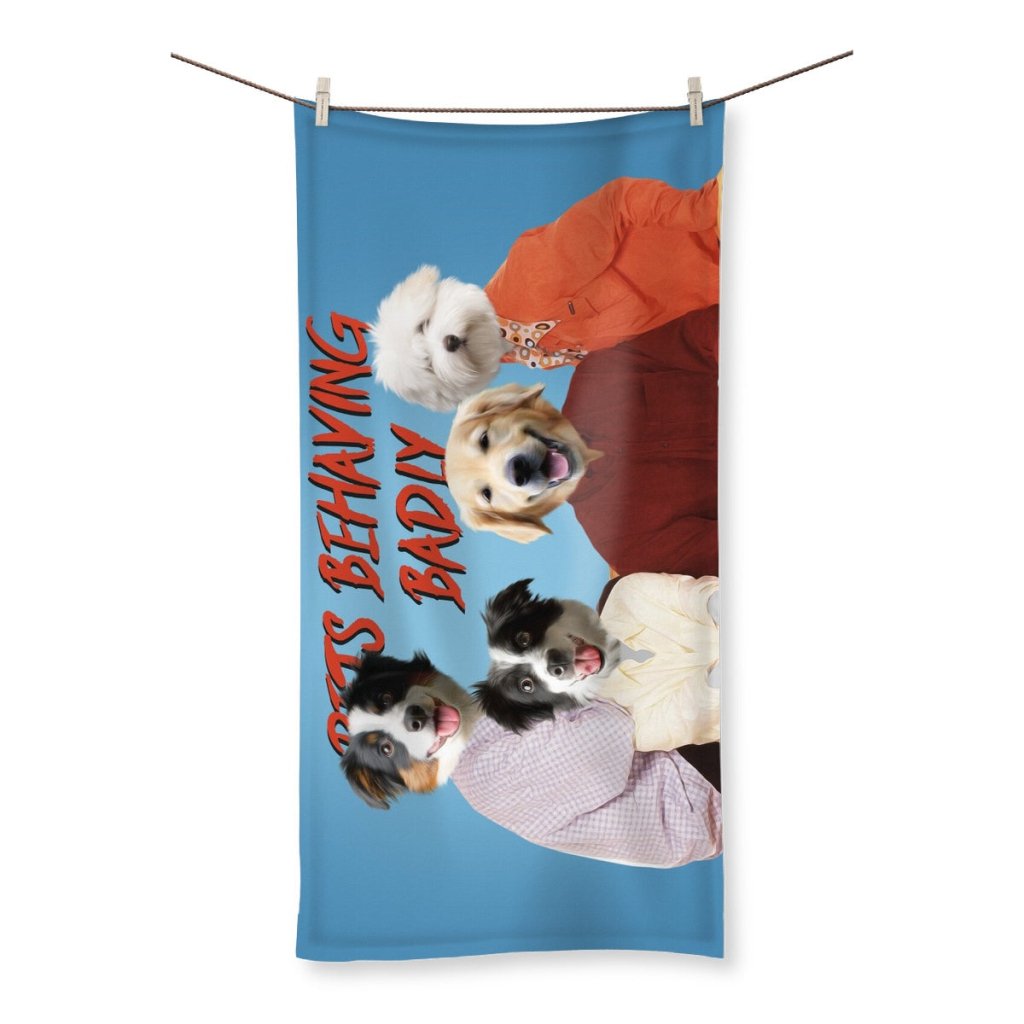 Pets Behaving Badly: Custom Pet Towel - Paw & Glory - Dog Portraits - Pet Portraits