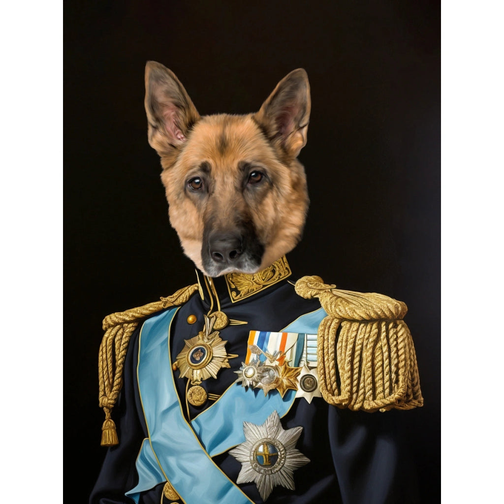 Petty Officer: Custom Digital Download Pet Portrait - Paw & Glory - Dog Portraits - Pet Portraits