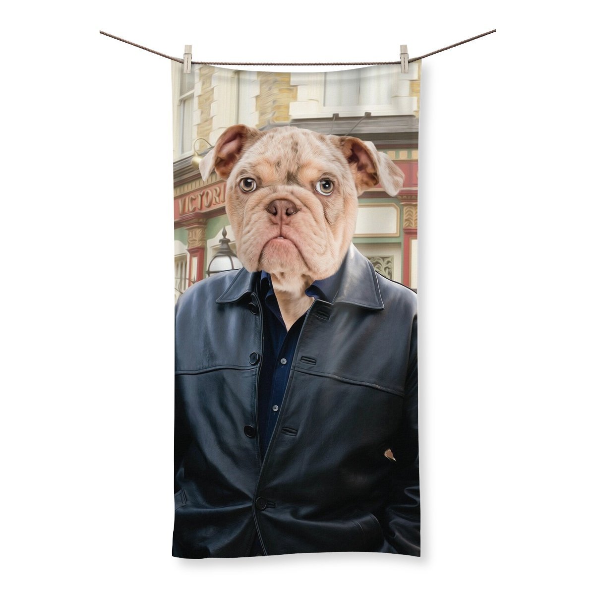 Phil Mitchell (Eastenders Inspired): Custom Pet Towel - Paw & Glory - Dog Portraits - Pet Portraits