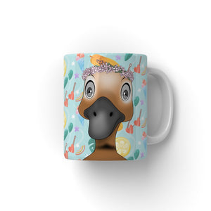 Pink Blossom Crown: Cartoon Pet Coffee Mug - Paw & Glory - Dog Portraits - Pet Portraits