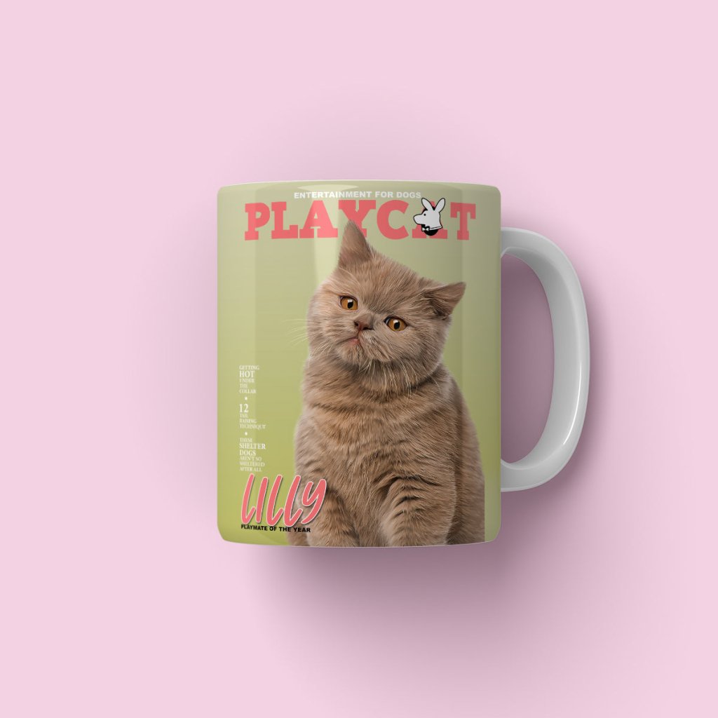 Play Cat: Custom Pet Coffee Mug - Paw & Glory - Dog Portraits - Pet Portraits