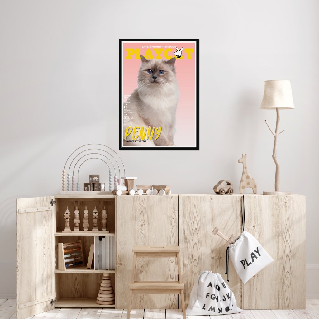 Play Cat: Custom Pet Portrait - Paw & Glory - Dog Portraits - Pet Portraits