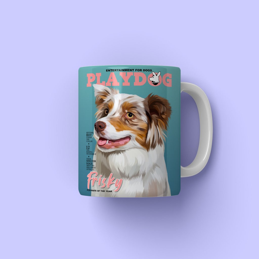 Play Dog: Custom Pet Coffee Mug - Paw & Glory - Dog Portraits - Pet Portraits