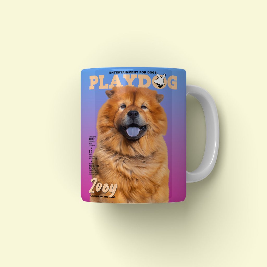 Play Dog: Custom Pet Coffee Mug - Paw & Glory - Dog Portraits - Pet Portraits