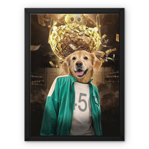 Player 456 (Squid Games Inspired): Custom Pet Canvas - Paw & Glory - Dog Portraits - Pet Portraits