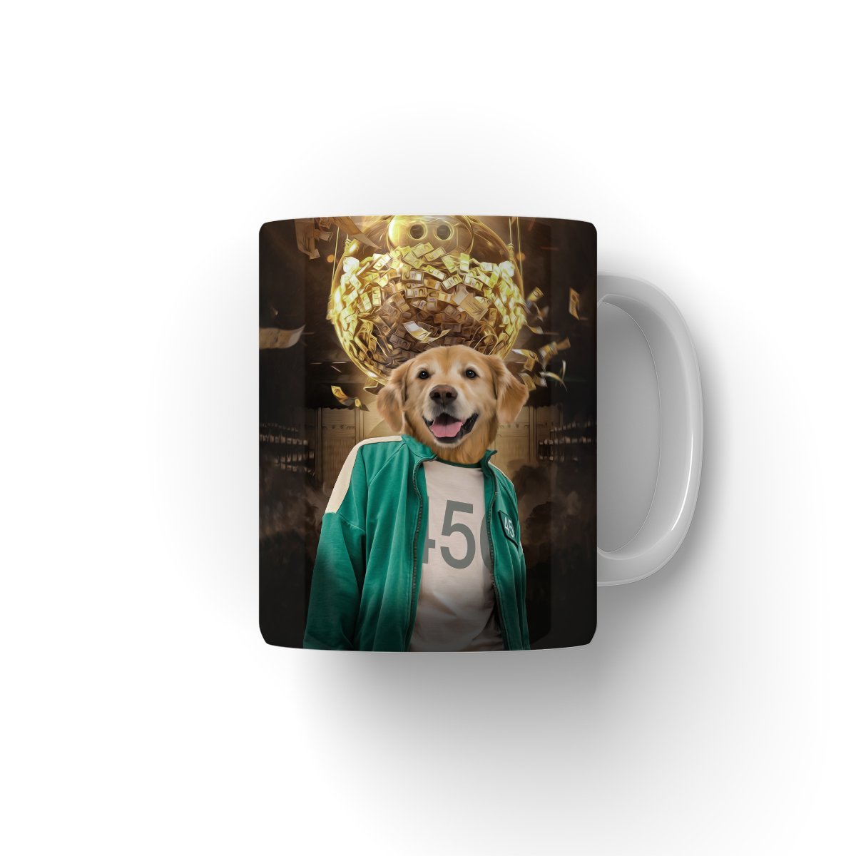 Player 456 (Squid Games Inspired): Custom Pet Coffee Mug - Paw & Glory - Dog Portraits - Pet Portraits