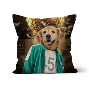 Player 456 (Squid Games Inspired): Custom Pet Pillow - Paw & Glory - Dog Portraits - Pet Portraits