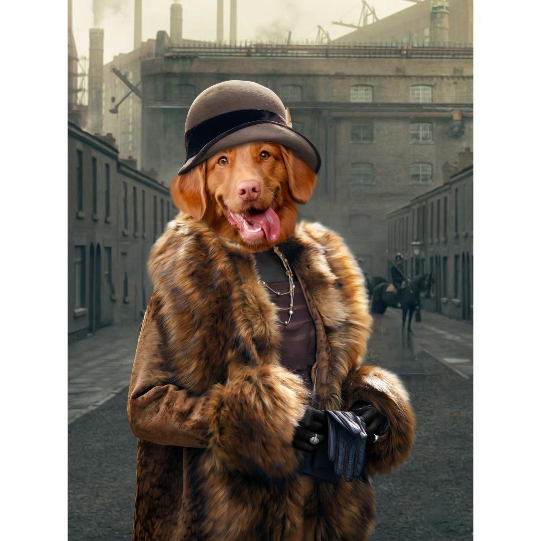 Polly (Peaky Blinders Inspired): Custom Digital Download Pet Portrait - Paw & Glory - Dog Portraits - Pet Portraits