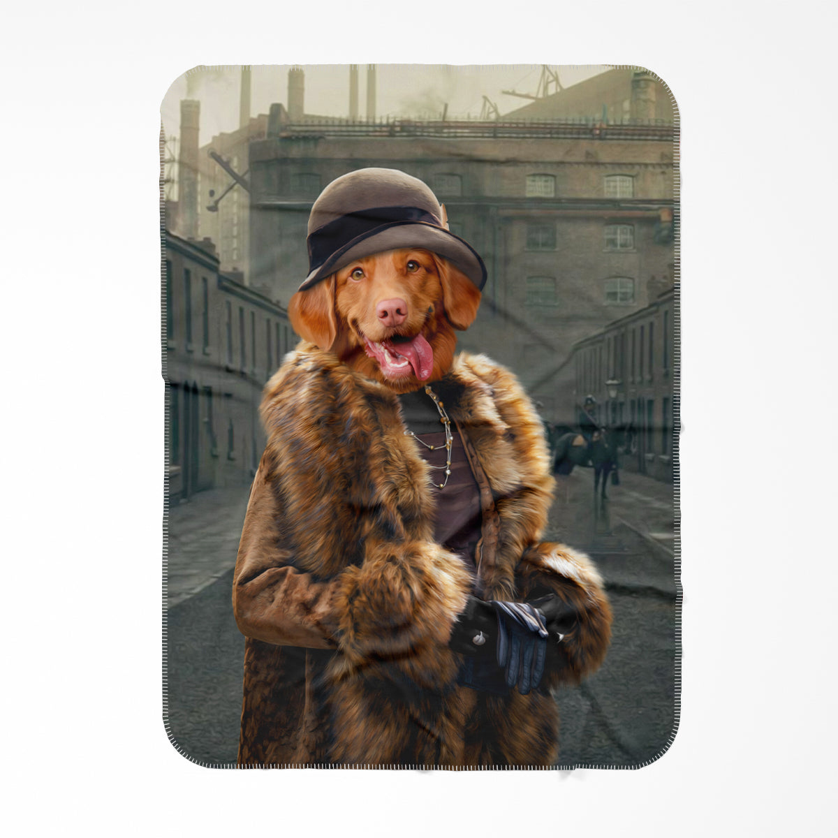 Polly (Peaky Blinders Inspired): Custom Pet Blanket - Paw & Glory - Dog Portraits - Pet Portraits