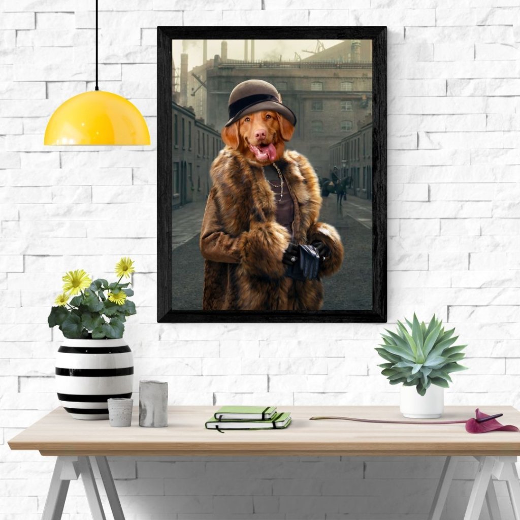 Polly (Peaky Blinders Inspired): Custom Pet Portrait - Paw & Glory - Dog Portraits - Pet Portraits