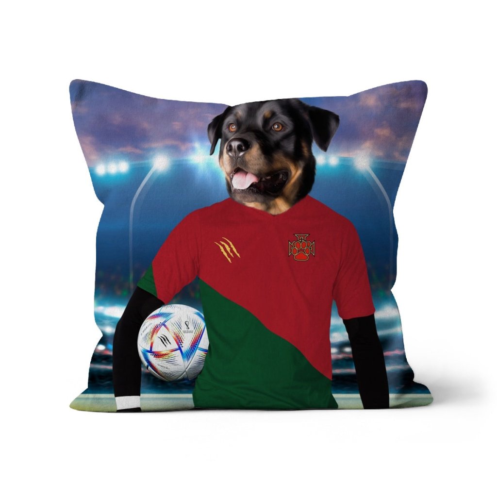 Portugal Football Team (FIFA 2022): Custom Pet Pillow - Paw & Glory - Dog Portraits - Pet Portraits