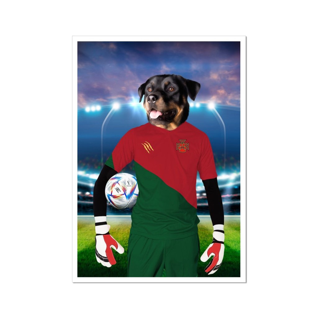 Portugal Football Team (FIFA 2022): Custom Pet Portrait - Paw & Glory - Dog Portraits - Pet Portraits