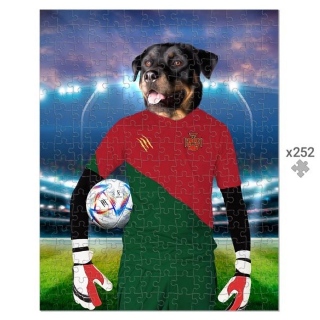 Portugal Football Team (FIFA 2022): Custom Pet Puzzle - Paw & Glory - Dog Portraits - Pet Portraits