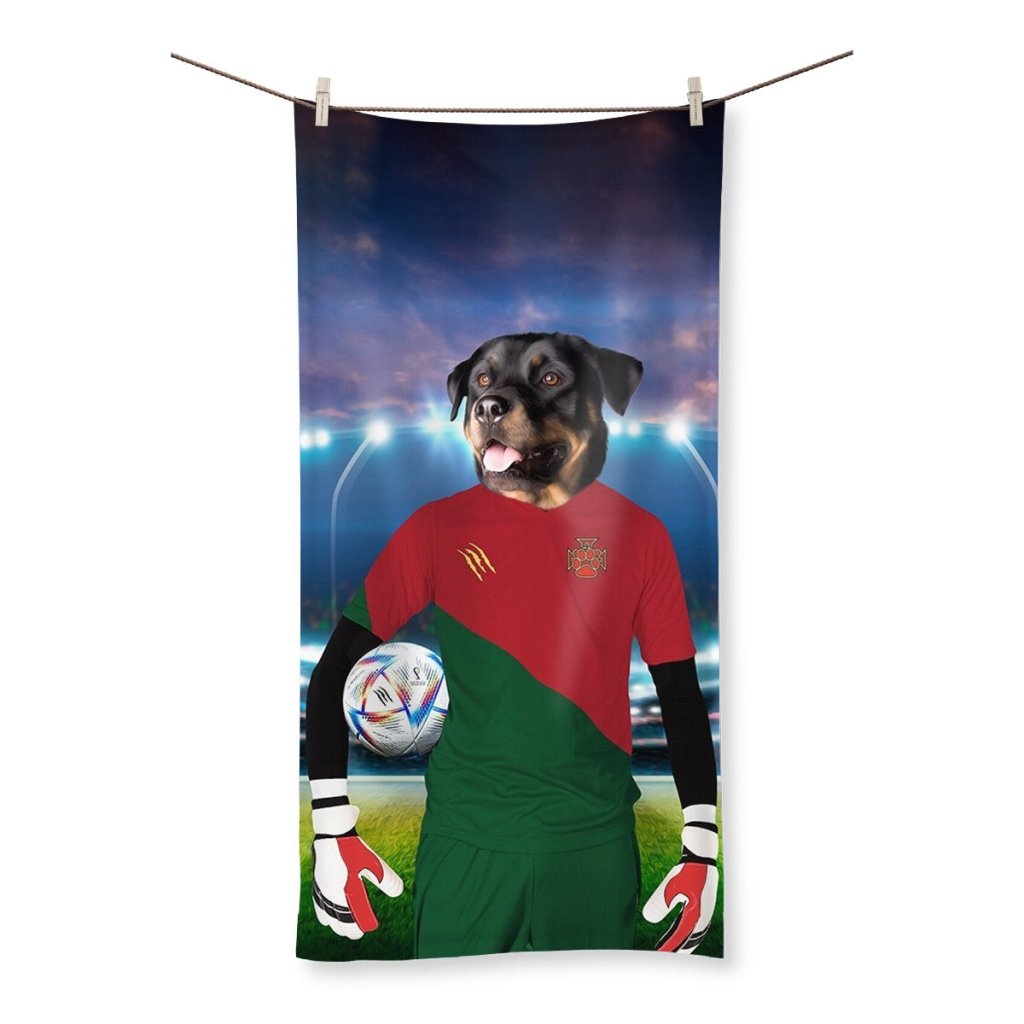 Portugal Football Team (FIFA 2022): Custom Pet Towel - Paw & Glory - Dog Portraits - Pet Portraits