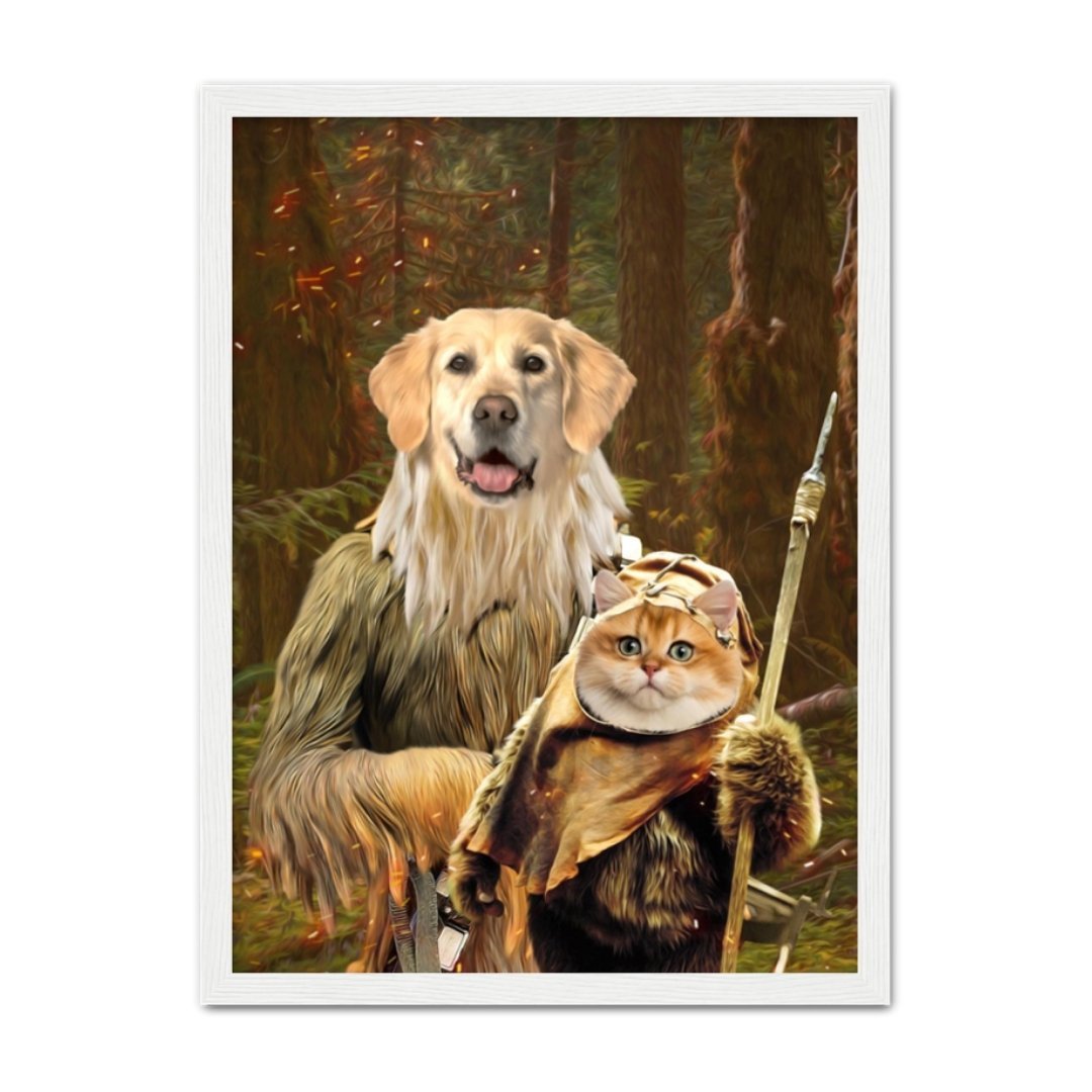 Print Your Digital 2 Pet Artwork On A Portrait - Paw & Glory - Dog Portraits - Pet Portraits