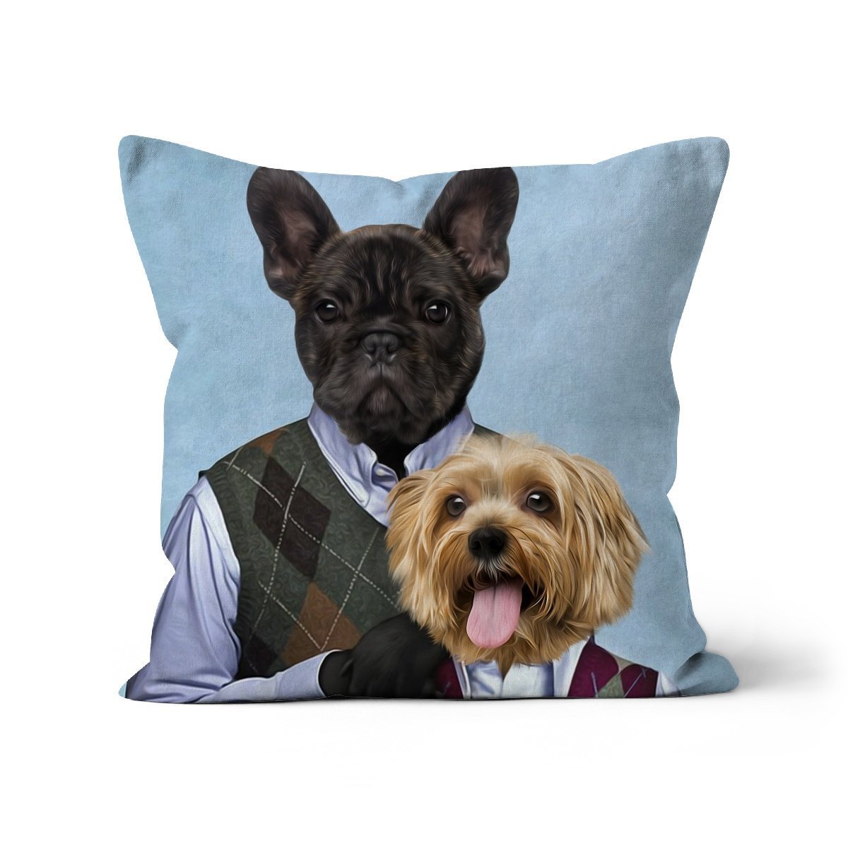 Print Your Digital 2 Pet Portrait On A Pillow - Paw & Glory - Dog Portraits - Pet Portraits