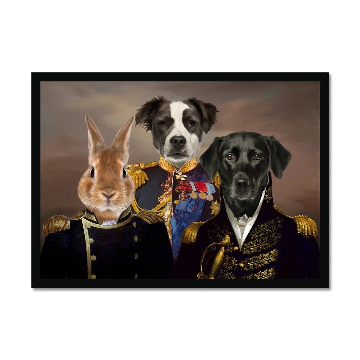 Print Your Digital 3 Pet Artwork On A Portrait - Paw & Glory - Dog Portraits - Pet Portraits