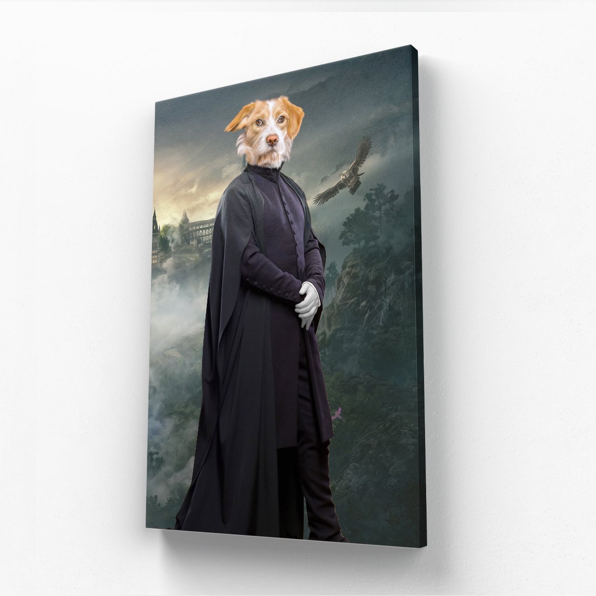 Professor Snape (Harry Potter Inspired): Custom Pet Canvas - Paw & Glory - Dog Portraits - Pet Portraits