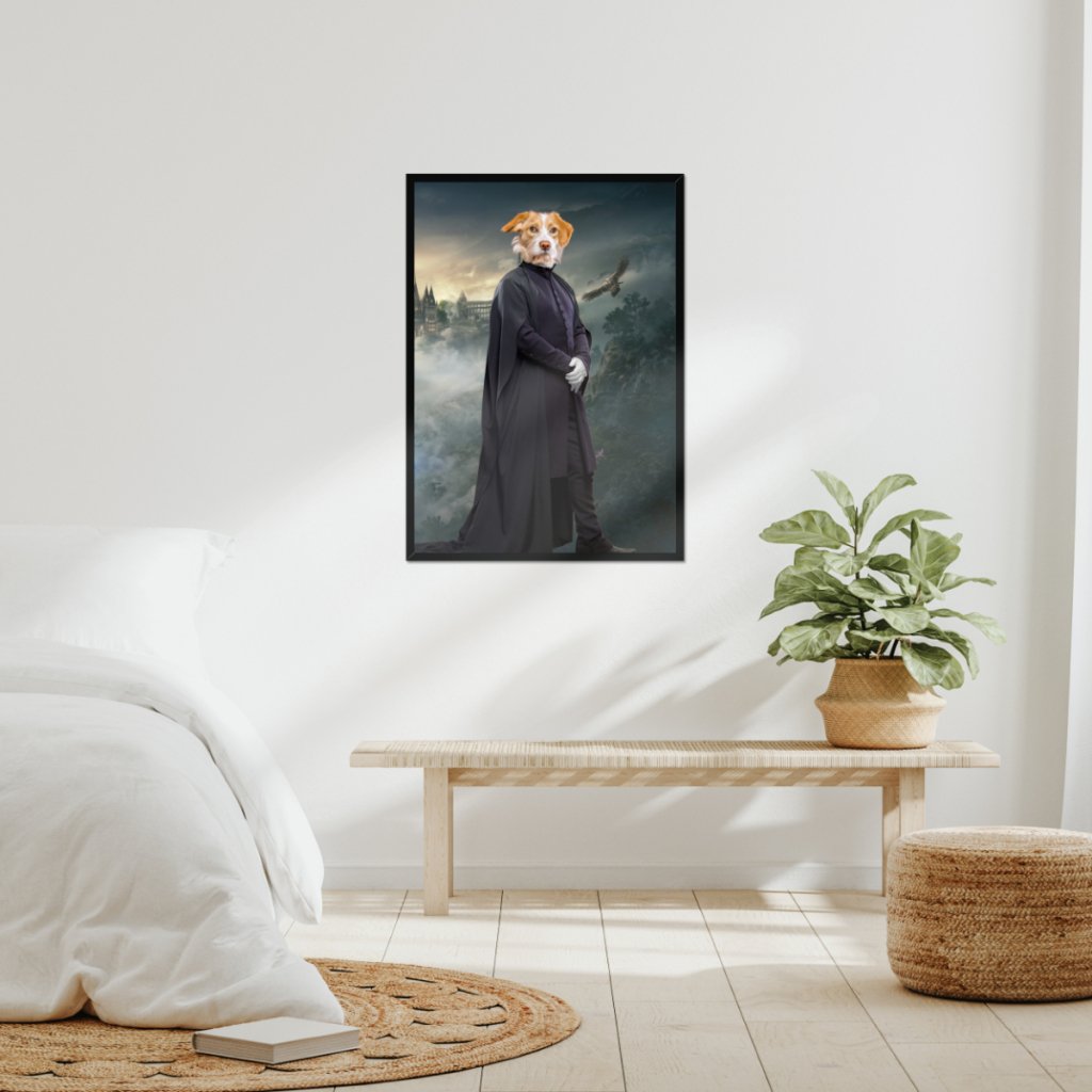 Professor Snape (Harry Potter Inspired): Custom Pet Portrait - Paw & Glory - Dog Portraits - Pet Portraits