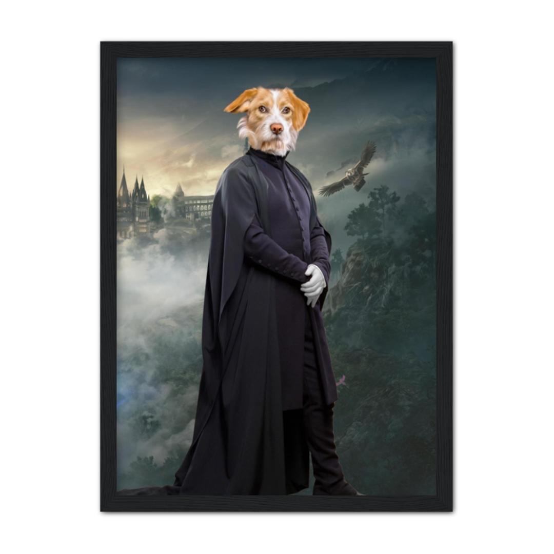 Professor Snape (Harry Potter Inspired): Custom Pet Portrait - Paw & Glory - Dog Portraits - Pet Portraits