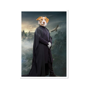 Professor Snape (Harry Potter Inspired): Custom Pet Portrait - Paw & Glory - Dog Portraits - Pet Portraits